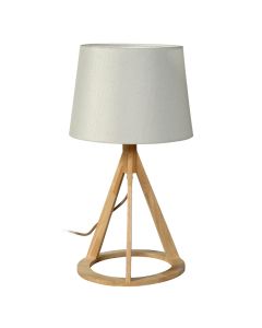 TLC 6316  ΕΠΙΤΡΑΠΕΖΙΑ ΛΑΜΠΑ  ΣΤΡΟΓΓΥΛΟ ΞΥΛΟ 1ΧΕ27 ARlight 0203004