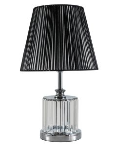 TLC 6836 SL ΕΠΙΤΡΑΠΕΖΙΑ ΛΑΜΠΑ ΔΙΑΦ. ΚΡΥΣΤ. ΜΕ ΠΛΙΣΕ ΜΑΥΡΟ ΚΑΠΕΛΟ 1ΧΕ27 ARlight 0204013