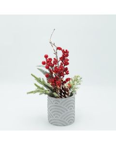 ΚΑΣΠΩ ΜΕ ΧΡΙΣΤΟΥΓΕΝΝΙΑΤΙΚΗ ΔΙΑΚΟΣΜΙΣΗ, ΧΙΟΝΙΣΜΕΝΟ, ΦΩΤΙΖΟΜΕΝΟ, 10x35cm Eurolamp 600-47333