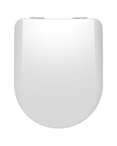 Κάλυμμα Λεκάνης Soft Close D-Shape Λευκό Βακελιτικό Οπές 11-21,1εκ. Μ41,4-46,4 εκ. Π36εκ. Lips 0298