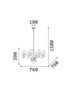 PEGASO SP8 BIANCO Ideal Lux 059242