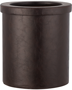 Δερματινο Χαρτ χειο 9l Brown Leather Bronze Art Χαρτοδοχεία 0988-LK