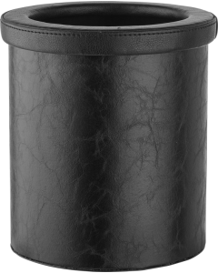 Δερματινο Χαρτ χειο 9l Black Leather Bronze Art Χαρτοδοχεία 0988-LM