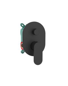 Orabella Oval Black matt - Μπαταρία λουτρού, εντοιχισμού 2 σημείων 10465