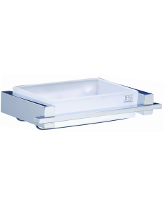 Σαπουνοθήκη Γυαλί Χρώμιο Bronze Art Quattro 10X4-10