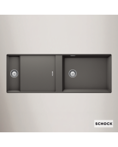 Νεροχύτης Κουζίνας Γρανίτη Prepstation Υποκαθήμενος 114x46 Schock Cristadur Silverstone Granite  81500U-1442