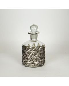 ΚΑΡΑΦΑ ΓΥΑΛΙΝΗ - ΜΕΤΑΛΛΙΚΗ ΑΣΗΜΙ 9x18cm Eurolamp 752-10515