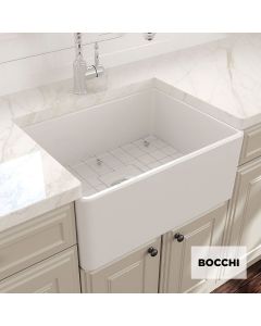 Νεροχύτης Κουζίνας Πορσελάνης Επικαθήμενος 61x46,5 Bocchi White Matt  1137-301