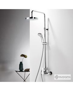 Μπαταρία Ντουζιέρας με Κεφαλή και Κολώνα ρυθμιζόμενου ύψους Klint Chrome 142065-100