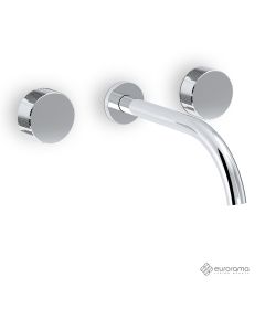 Μπαταρία Νιπτήρα Τοίχου 3 οπών Eletta Tecno Eurorama Chrome 167901-100