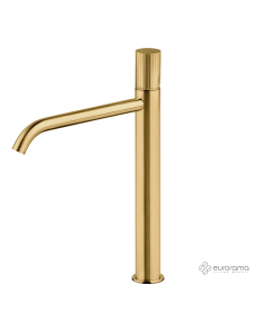 Μπαταρία Νιπτήρα Υψηλή με Βαλβίδα Clic-Clac oso Eurorama Brushed Gold 178309P-201