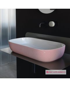 Νιπτήρας Πορσελάνης Glam 56x39 Scarabeo Pois pink 1804-SER