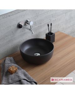 Νιπτήρας Πορσελάνης Glam Φ33 Scarabeo Ardesia (Black Matt) 1808-401