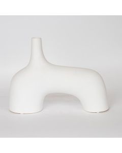 ΒΑΖΟ ΚΕΡΑΜΙΚΟ ΑΣΠΡΟ 34x10x25cm Eurolamp 752-20141