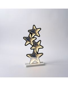 AΣΤΕΡΙΑ 21x15,5x41cm, ΔΙΑΚΟΣΜΗΤΙΚΟ ΣΧΕΔΙΟ ΚΑΘΡΕΦΤΗΣ ΜΕ LED ΤΑΙΝΙΑ, ΜΕΤΑΣΧΗΜΑΤΙΣΤΗ, 117 LED, ΘΕΡΜΟ ΛΕΥΚΟ LED, ΠΡΟΕΚΤΑΣΗ ΠΑΡΟΧΗΣ 3m, IP20 Eurolamp 600-48022