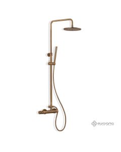 Μπαταρία Ντουζιέρας με Κεφαλή και Κολώνα ρυθμιζόμενου ύψους Eletta Chester Bronze Brushed 168065-221