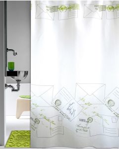 Κουρτίνα Μπάνιου Μ180xΥ180cm Υφασμάτινη Αδιαβροχοποιημένη Letter San Lorentzo 2028