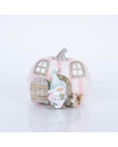 ΔΙΑΚΟΣΜΗΤΙΚΟ ΠΟΛΥΡΕΖΙΝ, ΚΟΛΟΚΥΘΑ ΜΕ ΝΑΝΟ, ΡΟΖ, 12.5x15x13cm Eurolamp 600-46265