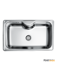 Νεροχύτης Κουζίνας Ανοξείδωτος Arena 80x50 Fortinox Inox Σαγρέ  22080-112