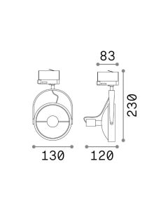 GLIM TRACK BIANCO Ideal Lux 229676