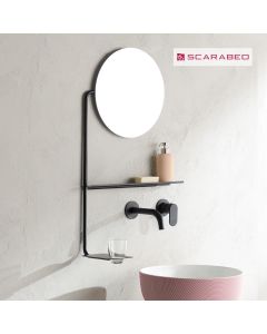 ΚΑΘΡΕΦ.Φ36 L51 H82 cm ΜΕ ΕΤΑΖ+ ΠΟΤ/ΘΗΚΗ SCARABEO BLACK MATT 2302-NROP