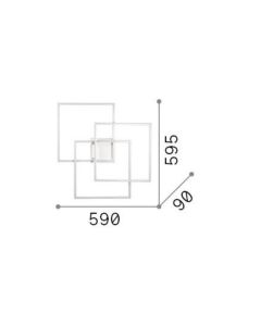 FRAME PL QUADRATO BIANCO 3000K Ideal Lux 230702