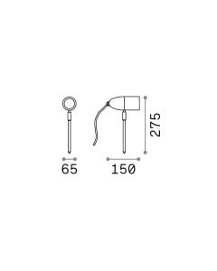 Προβολέας INSIDE PR1 Καφέ Ideal Lux 247045