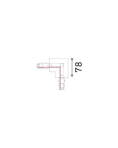 LINK 3-PHASE TRIM L-CONNECTOR RIGHT DALI 1-10V WH Ideal Lux 256061