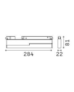 Γραμμικό Σύστημα Φωτισμού EGO FLEXIBLE WIDE 07W 3000K ON-OFF NE Ideal Lux 257839