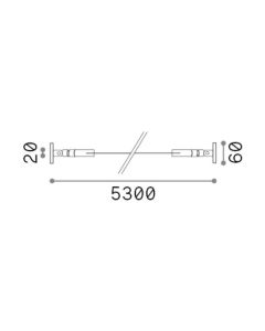 TESI 20mm 05 MT ACCIAIO Ideal Lux 258300
