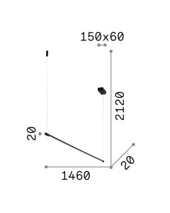 Κρεμαστό Φωτιστικό YOKO SP Λευκό Ideal Lux 258898