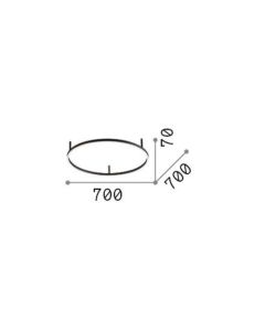 ORACLE SLIM PL D070 ROUND 3000K ON-OFF WH Ideal Lux 265995