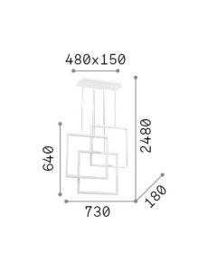 FRAME SP QUADRATO NERO 3000K Ideal Lux 269375