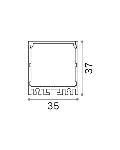 Γραμμικό Σύστημα Φωτισμού SLOT SUR D35XD37 2000 mm NE Ideal Lux 270517