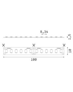 Ταινία LED STRIP LED 120 SMD 15W/M 3000K CRI90 IP20 Ideal Lux 272481