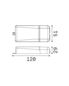 Driver LED BENTO Τροφοδοτικό DALI/PUSH 20W 350mA Ideal Lux 287874