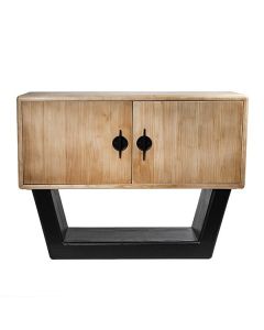 ΜΠΟΥΦΕΣ MDF - ΜΕΤΑΛΛΙΚΟΣ ΦΥΣΙΚΟ - ΜΑΥΡΟΣ 120x40x90cm Eurolamp 810-00245