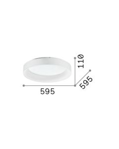 ZIGGY PL D060 BIANCO Ideal Lux 293790