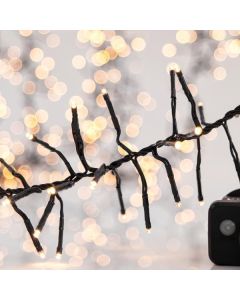 CLUSTER 14m, 1512 LED 3mm, 31V ΜΕΤΑΣΧΗΜΑΤΙΣΤΗ, 8 ΠΡΟΓΡΑΜΜΑΤΑ & ΜΝΗΜΗ, ΠΡΑΣΙΝΟ PVC ΚΑΛΩΔΙΟ,ΘΕΡΜΟ ΛΕΥΚΟ LED, ΠΡΟΕΚΤΑΣΗ ΠΑΡΟΧΗΣ 3m, IP44 Eurolamp 600-18581