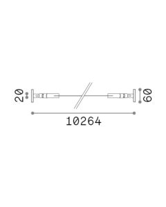 TESI 10mm 10 MT ACCIAIO Ideal Lux 302270