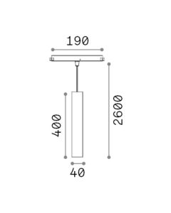 Γραμμικό Σύστημα Φωτισμού EGO PENDANT TUBE 12W 3000K 1-10V BI Ideal Lux 303598