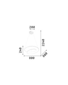 OZ SP D80 DALI OTTONE 3000K Ideal Lux 304595