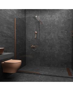 Orabella Serena Rose Gold H185 100 cm - Καμπίνα ελεύθερης τοποθέτησης με βραχίονα στήριξης τοίχου 30557