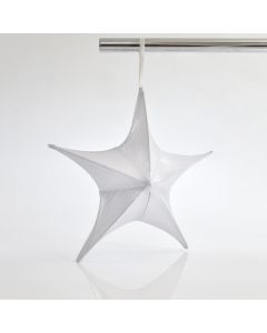 ΑΣΤΕΡΙ ΥΦΑΣΜΑΤΙΝΟ, ΛΕΥΚΟ ΜΕΤΑΛΛΙΚΟ, 80cm Eurolamp 600-40825