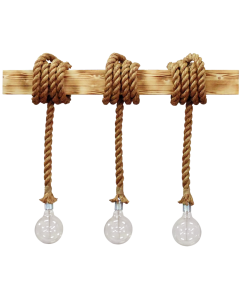 Φωτιστικό σχοινί - ξύλινη ράγα MR-10x10 3/L ROPE Heronia 31-0515