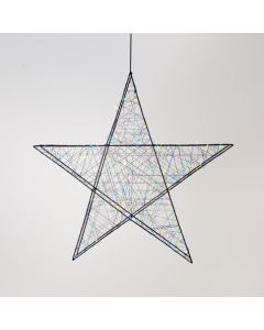 ΑΣΤΕΡΙ ΦΩΤΙΖΟΜΕΝΟ 78cm, 240 LED, 4,5V ΜΕΤΑΣΧΗΜΑΤΙΣΤΗ, TIMER, ΜΑΥΡΟΣ ΜΕΤΑΛΛΙΚΟΣ ΣΚΕΛΕΤΟΣ, ΜΑΥΡΟ ΧΑΛΚΙΝΟ ΚΑΛΩΔΙΟ, ΟΠΑΛ(ΚΙΤΡΙΝΟ/ΜΠΛΕ/ΠΡΑΣΙΝΟ/ΜΩΒ) LED, ΠΡΟΕΚΤΑΣΗ ΠΑΡΟΧΗΣ 5m, IP44 Eurolamp 600-22523
