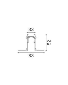 Προφίλ EGO RECESSED EASY BINARIO 1 MT BI Ideal Lux 320489