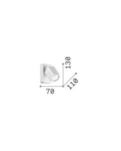 Απλίκα RUDY AP1 SQUARE Μαύρο Ideal Lux 321530