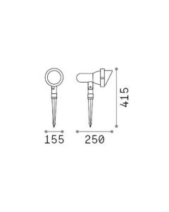 Προβολέας TERRA PR1 BIG Καφέ Ideal Lux 321622