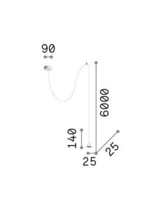 Κρεμαστό Φωτιστικό ARCHIMEDE SP CONO Μαύρο Ideal Lux 328348